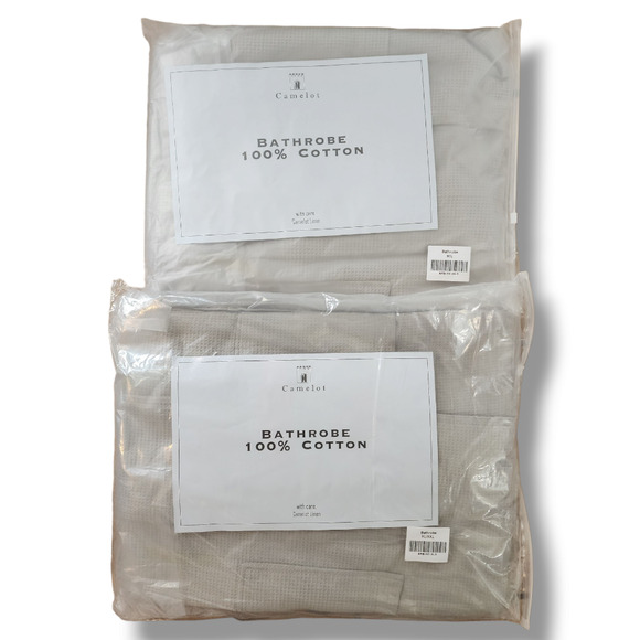 Camelot Gray Waffle Knit Bath Robe Size XL/XXL - Picture 3 of 3